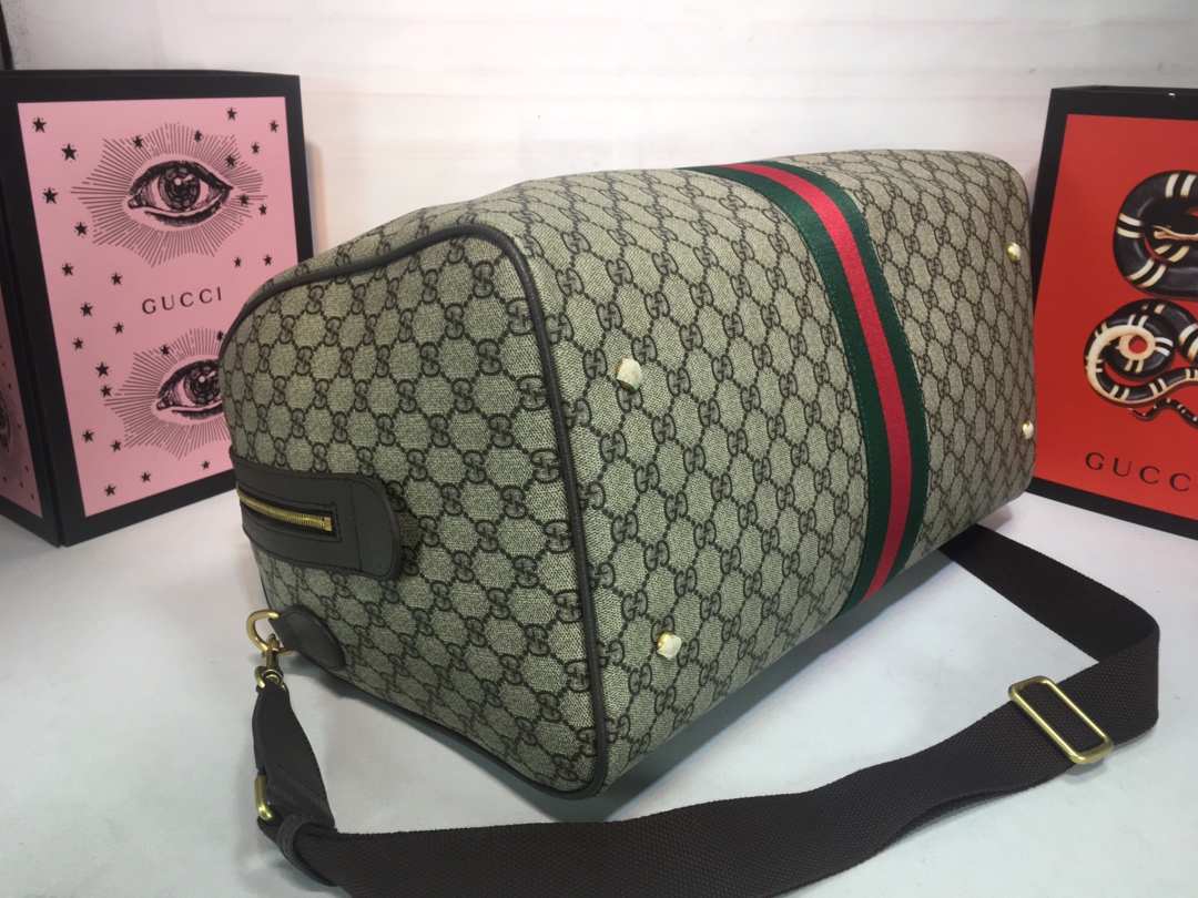 Wholesale Luxury Gucci Ophidia Medium Carry-On Duffle Beige/Black - Image 4