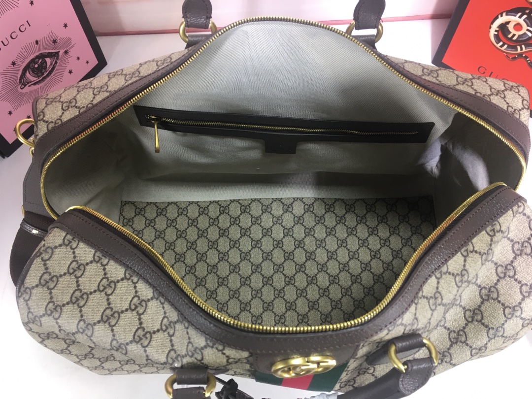 Wholesale Luxury Gucci Ophidia Medium Carry-On Duffle Beige/Black - Image 5