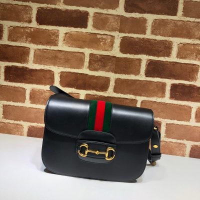 Wholesale Luxury Gucci Horsebit 1955 Python Small Shoulder Bag 602204 Black