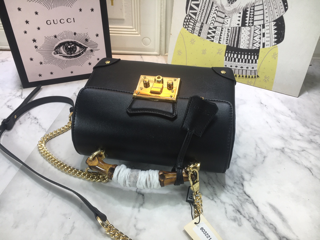 Wholesale Luxury Gucci Padlock Small Bamboo Shoulder Bag 603221 - Image 5