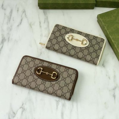 Wholesale Luxury Gucci Horsebit 1955 Zip Around Wallet