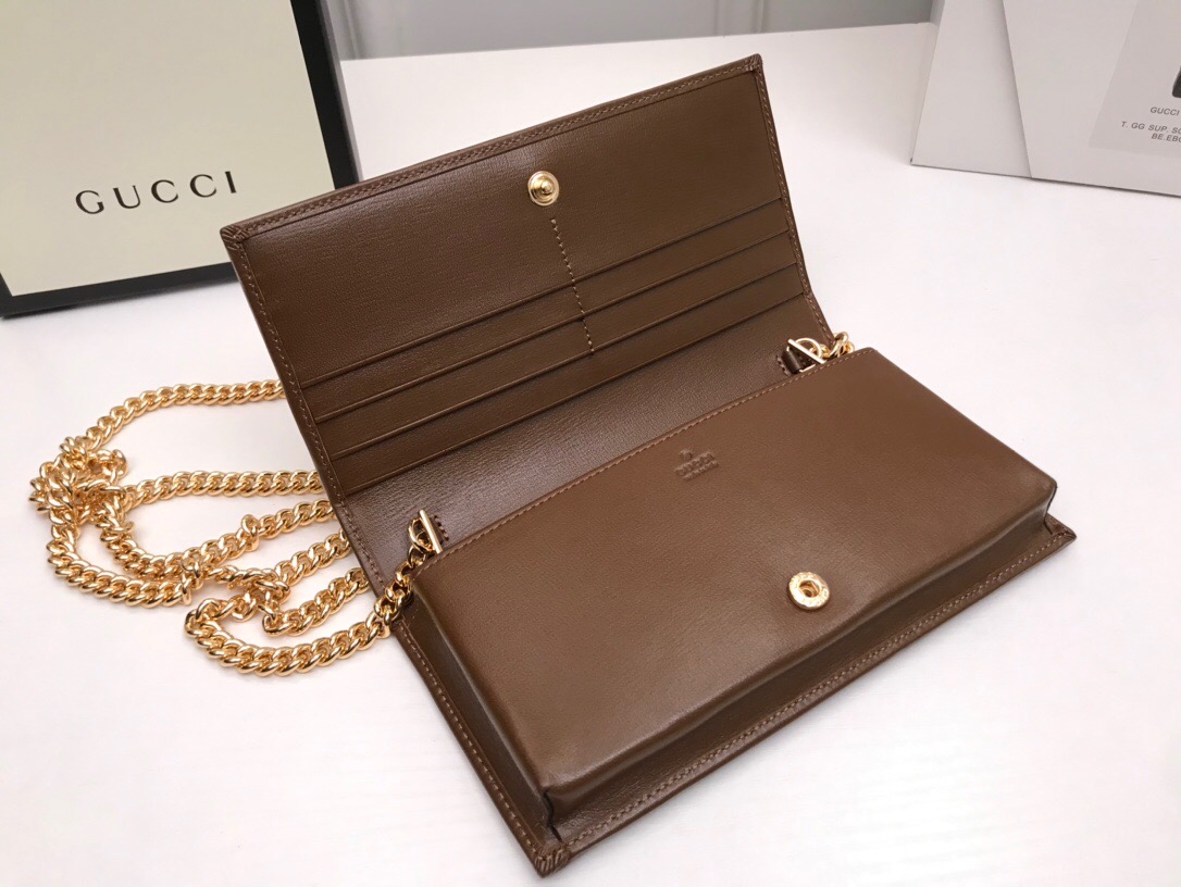 Wholesale Luxury Gucci Horsebit 1955 Wallet With Chain - Image 3