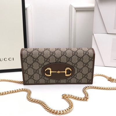 Wholesale Luxury Gucci Horsebit 1955 Wallet With Chain