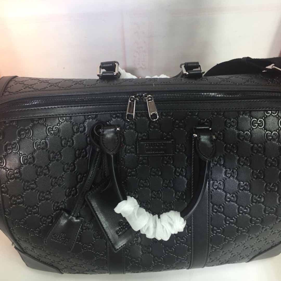 Wholesale Luxury Gucci Aaa-Double G Embossed Duffle Bag 625768 Black/Red - Image 4