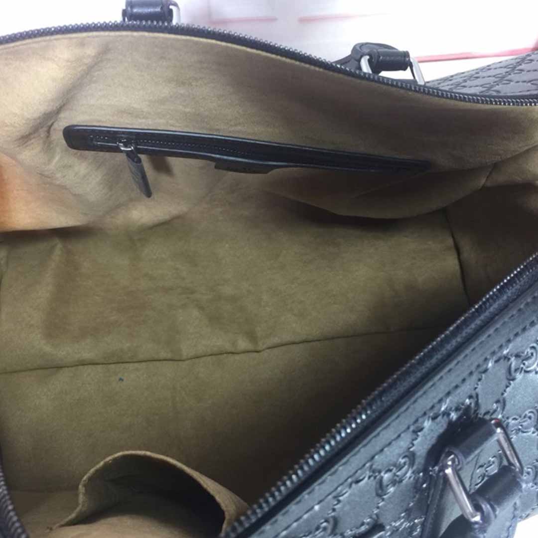 Wholesale Luxury Gucci Aaa-Double G Embossed Duffle Bag 625768 Black/Red - Image 9