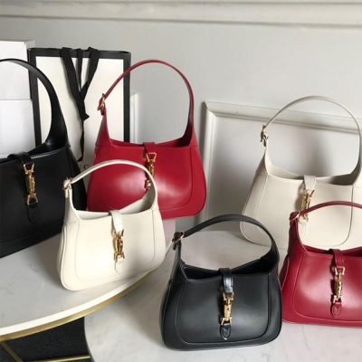 Wholesale Luxury Gucci Jackie 1961 Mini Shoulder Bag 637092 Black/White/Red