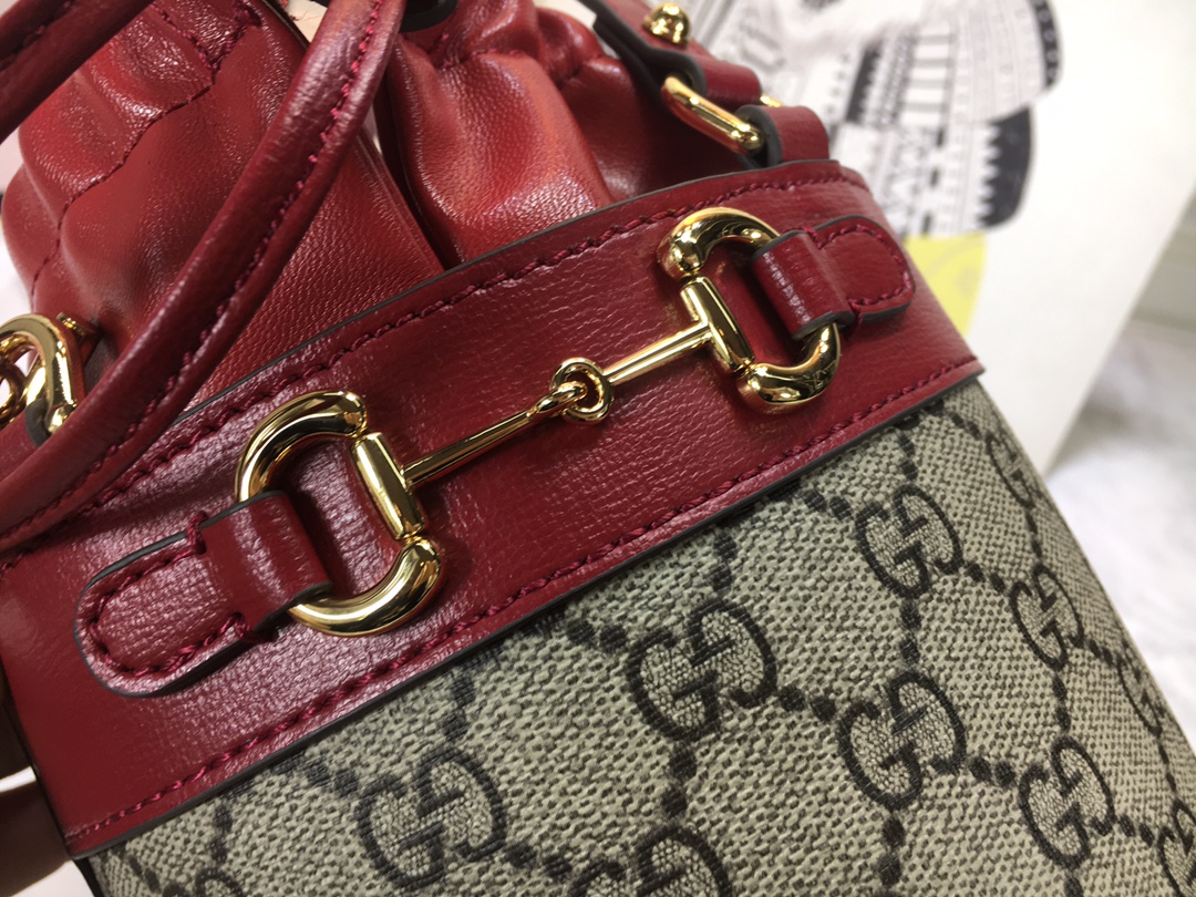 Wholesale Luxury Gucci Horsebit 1955 Small Bucket Bag 637115 - Image 14