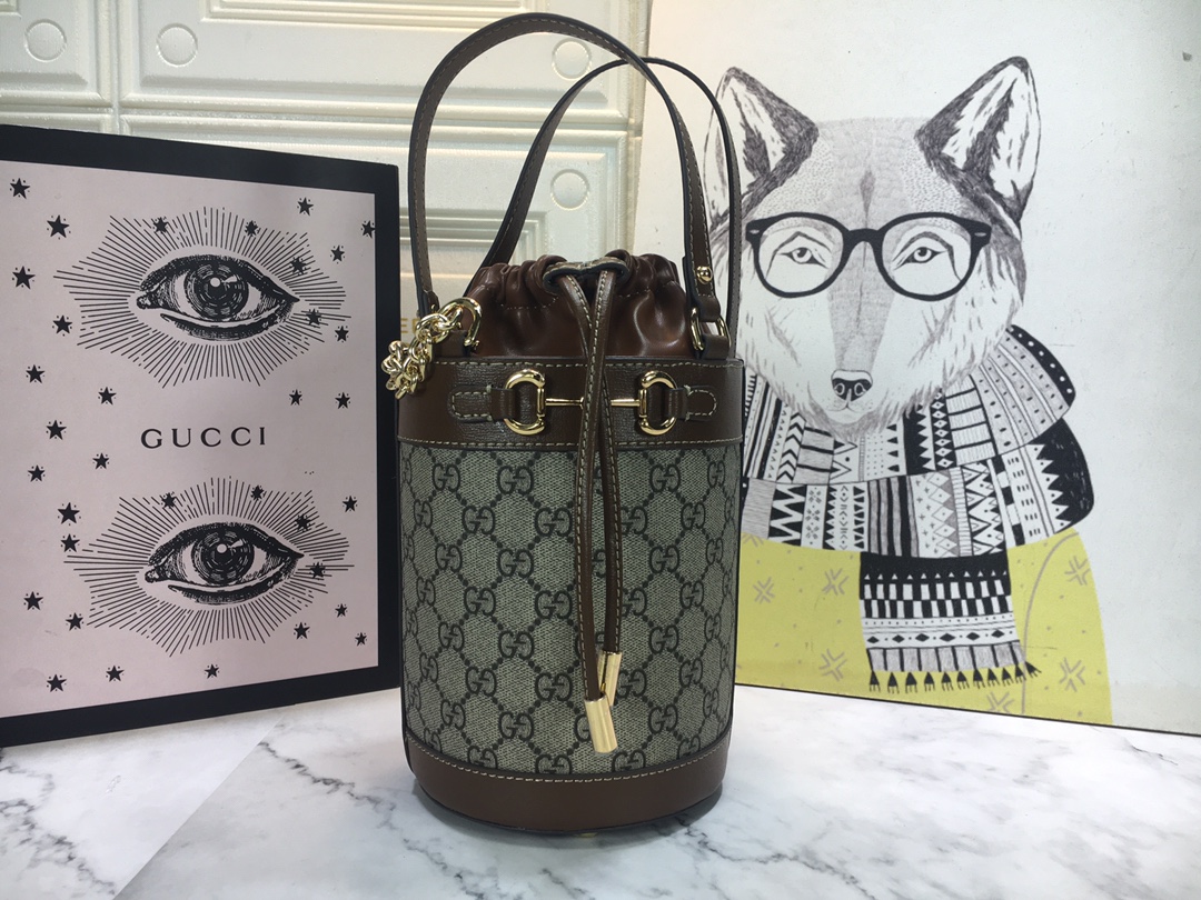 Wholesale Luxury Gucci Horsebit 1955 Small Bucket Bag 637115 - Image 9