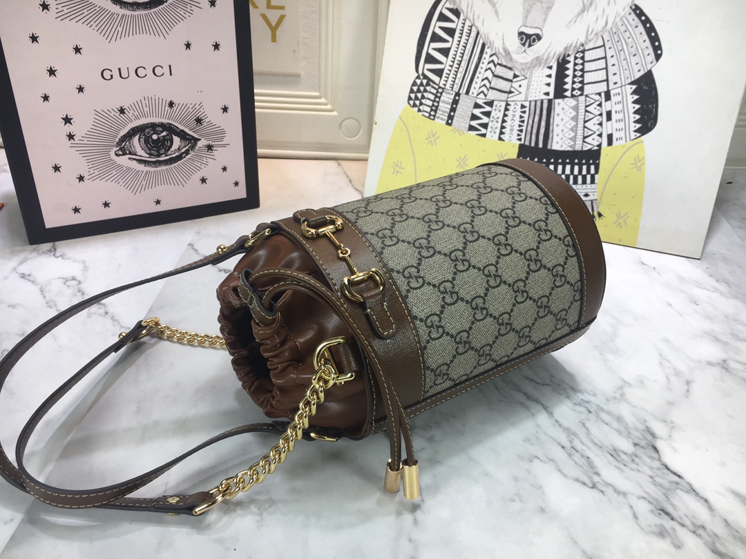 Wholesale Luxury Gucci Horsebit 1955 Small Bucket Bag 637115 - Image 10