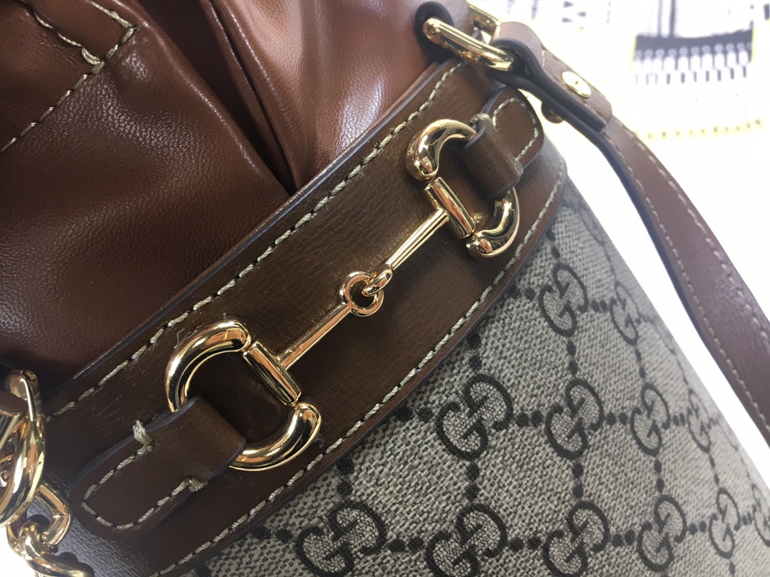 Wholesale Luxury Gucci Horsebit 1955 Small Bucket Bag 637115 - Image 11