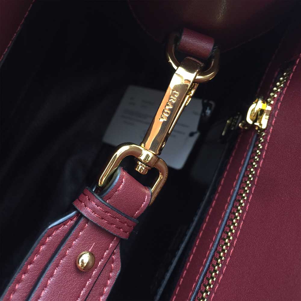 Wholesale Luxury Prada Medium Saffiano Leather Monochrome Bag 1Ba155(66158) Wine - Image 9