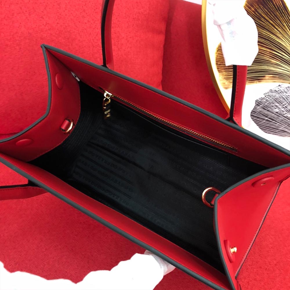 Wholesale Luxury Prada Medium Saffiano Leather Monochrome Bag 1Ba155(66158) Wine - Image 15