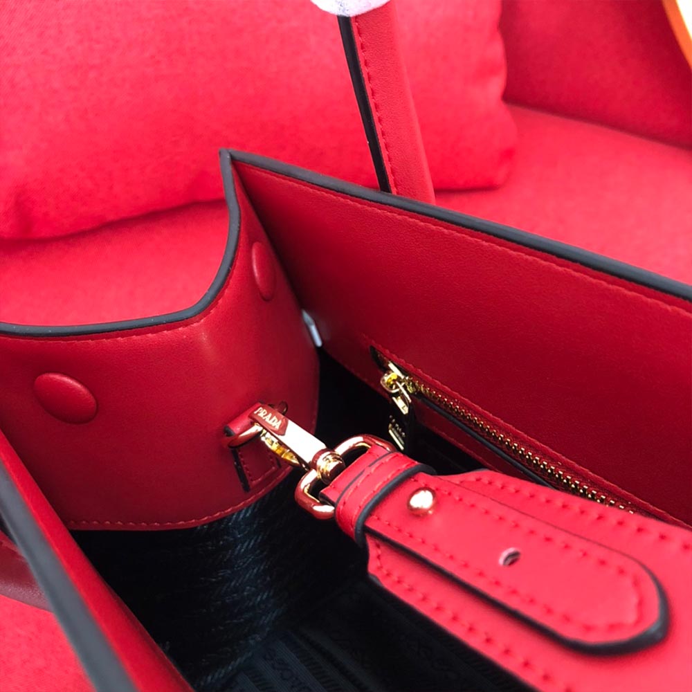 Wholesale Luxury Prada Medium Saffiano Leather Monochrome Bag 1Ba155(66158) Wine - Image 16