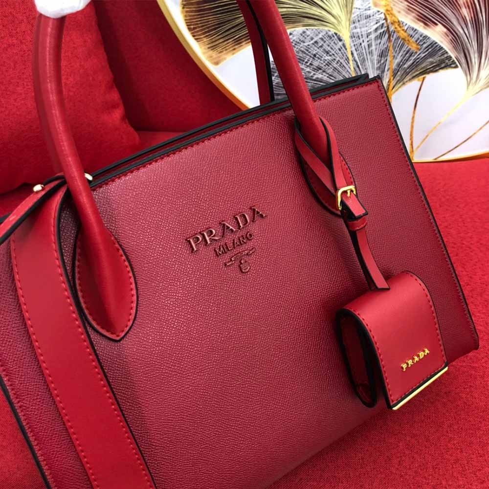 Wholesale Luxury Prada Medium Saffiano Leather Monochrome Bag 1Ba155(66158) Wine - Image 18
