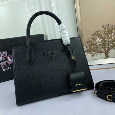 Wholesale Luxury Prada Medium Saffiano Leather Monochrome Bag 1Ba155(66158)