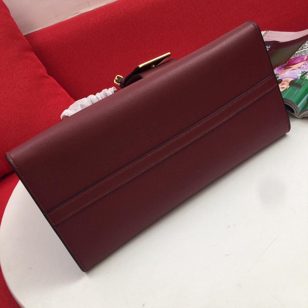 Wholesale Luxury Prada Medium Saffiano Leather Monochrome Bag 1Ba155(66158) Wine - Image 8