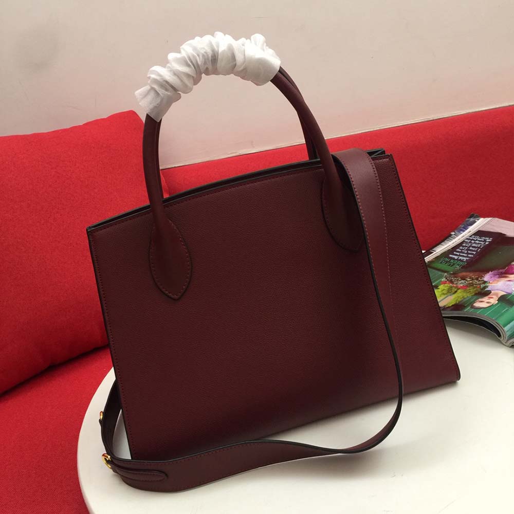 Wholesale Luxury Prada Medium Saffiano Leather Monochrome Bag 1Ba155(66158) Wine - Image 3