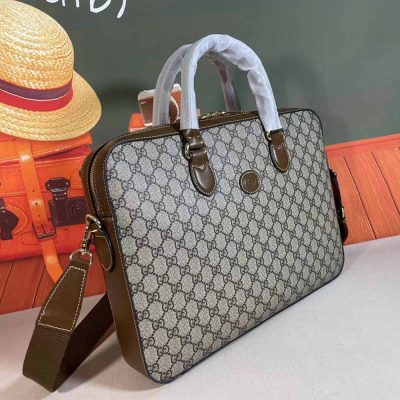 Alternative view of Wholesale Luxury Gucci Business Case With Interlocking G Black/Grey 674140