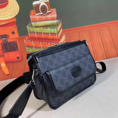 Alternative view of Wholesale Luxury Gucci Messenger Bag With Interlocking G Black/Grey 674164