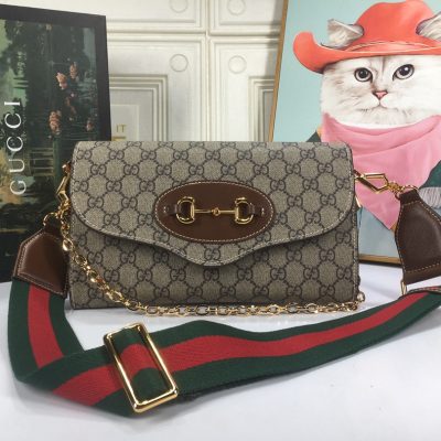 Wholesale Luxury Gucci Double G Horsebit 1955 Small Bag- Beige