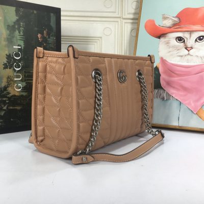 Alternative view of Wholesale Luxury Gucci Marmont Small Tote Bag- Brown/Gray/White