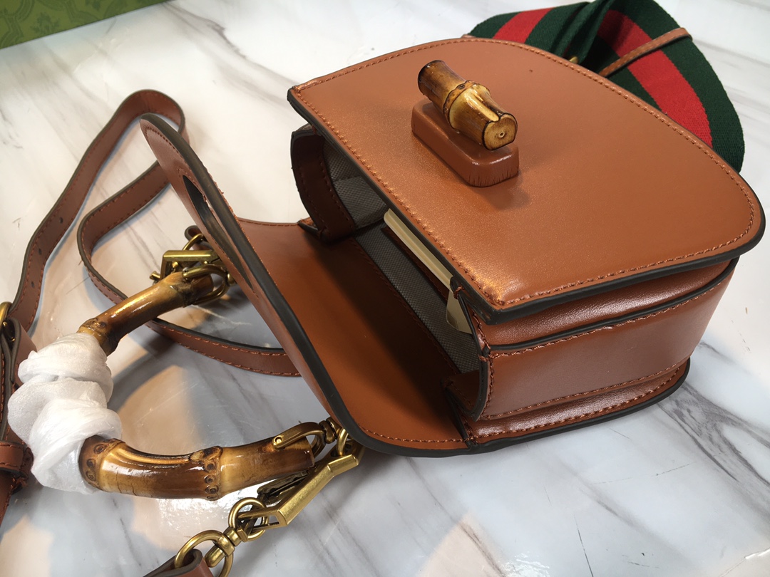 Wholesale Luxury Gucci Double G Bamboo 1947 Mini Top Handle Bag - Image 16