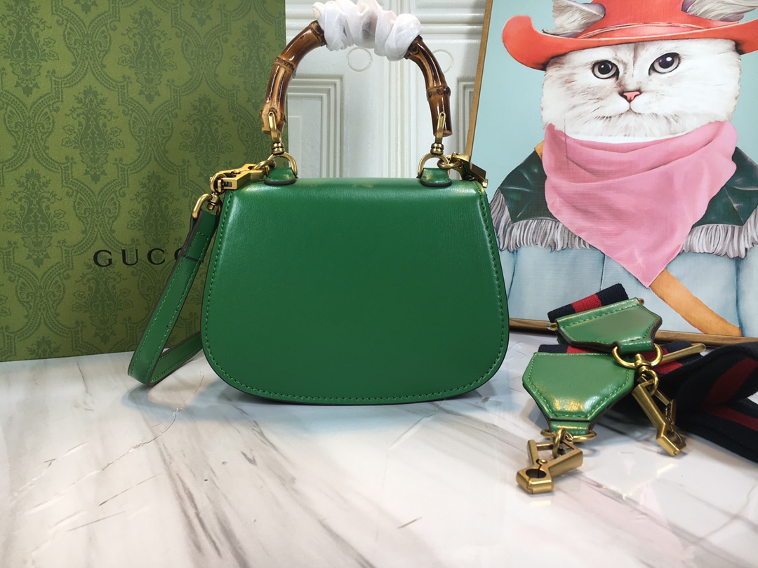Wholesale Luxury Gucci Double G Bamboo 1947 Mini Top Handle Bag - Image 19