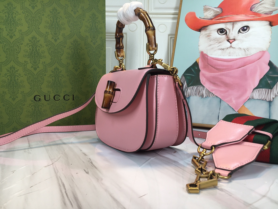 Wholesale Luxury Gucci Double G Bamboo 1947 Mini Top Handle Bag - Image 23