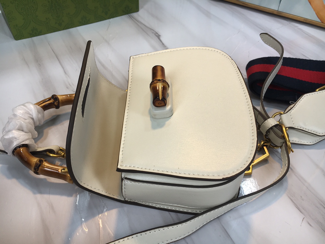 Wholesale Luxury Gucci Double G Bamboo 1947 Mini Top Handle Bag - Image 5