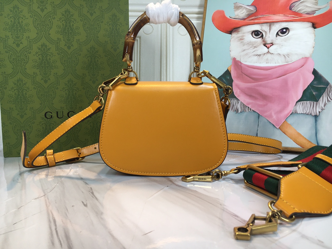 Wholesale Luxury Gucci Double G Bamboo 1947 Mini Top Handle Bag - Image 9