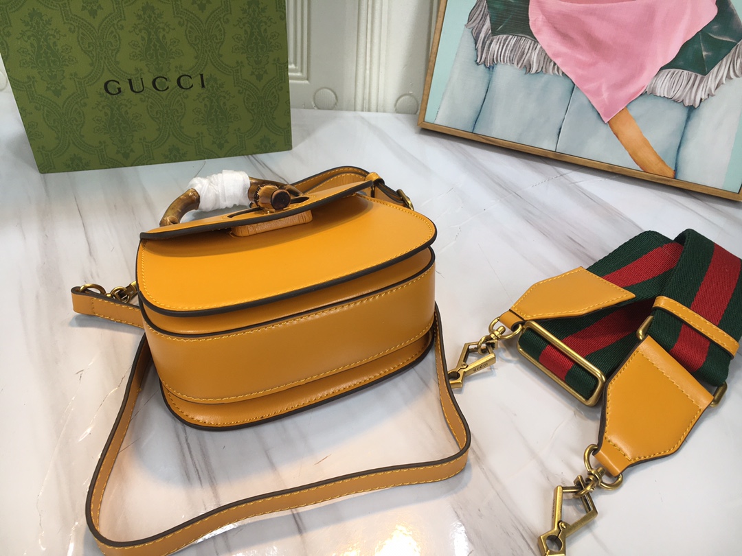Wholesale Luxury Gucci Double G Bamboo 1947 Mini Top Handle Bag - Image 10