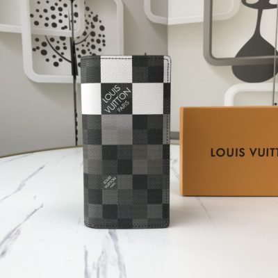 Wholesale Luxury Louis Vuitton Brazza Wallet N40415 White/Blue/Orange