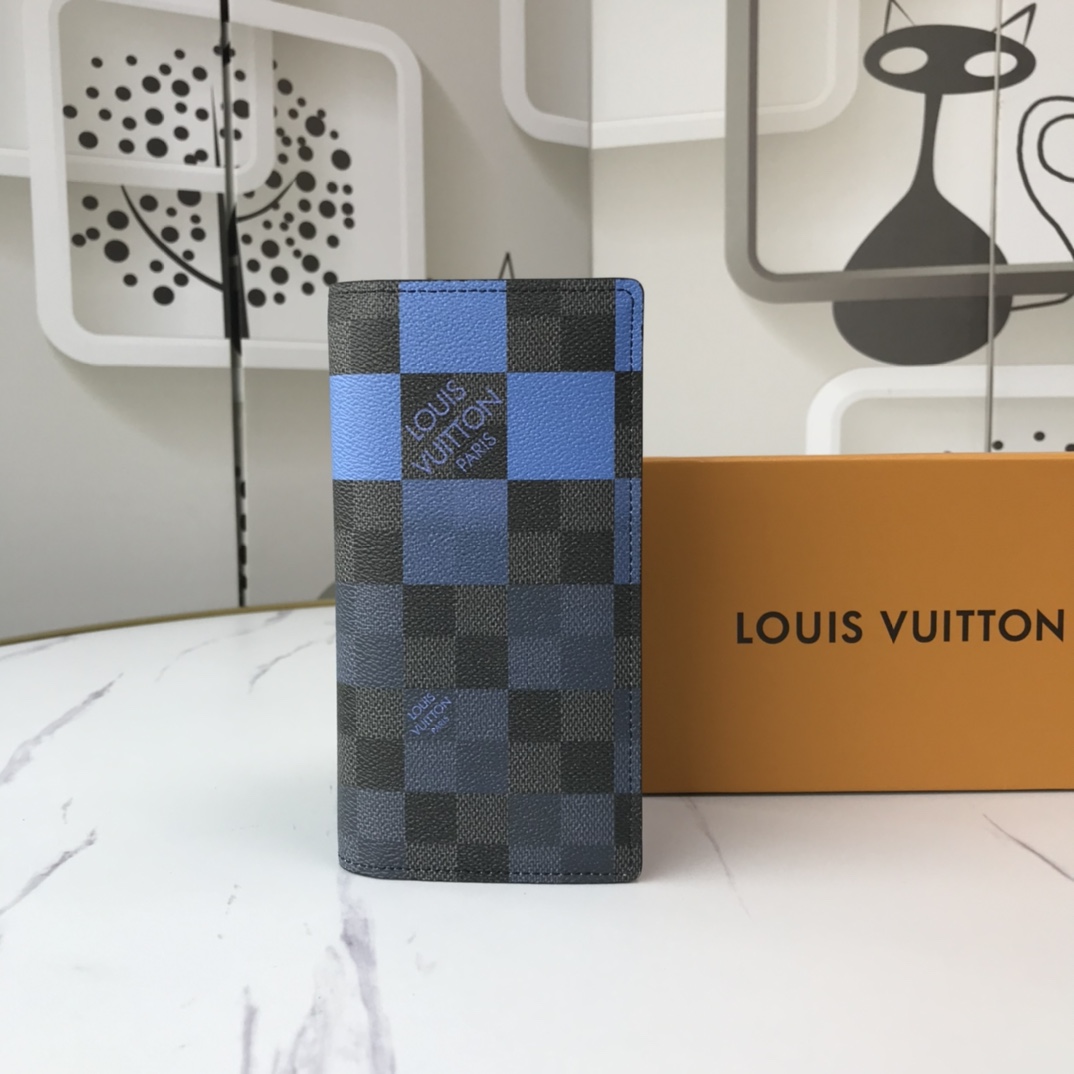 Wholesale Luxury Louis Vuitton Brazza Wallet N40415 White/Blue/Orange - Image 10
