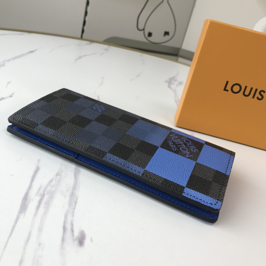 Wholesale Luxury Louis Vuitton Brazza Wallet N40415 White/Blue/Orange - Image 11