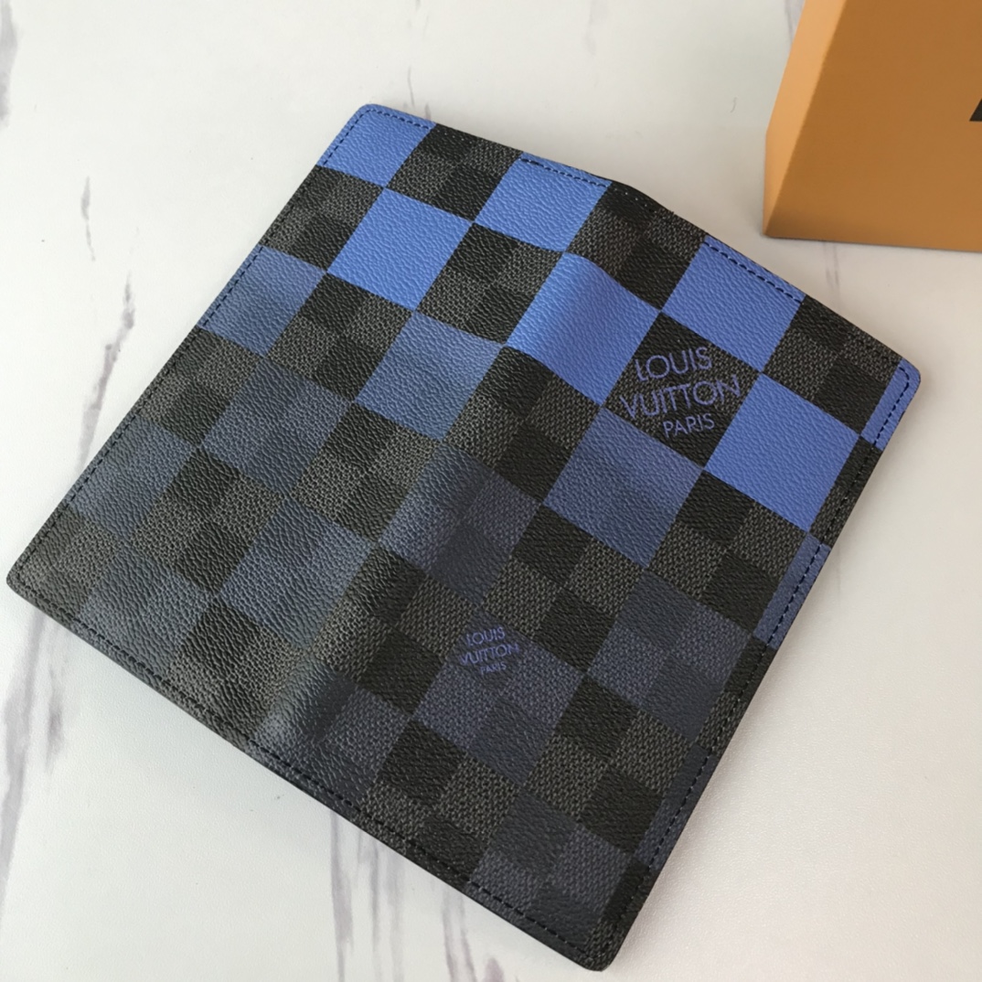 Wholesale Luxury Louis Vuitton Brazza Wallet N40415 White/Blue/Orange - Image 12