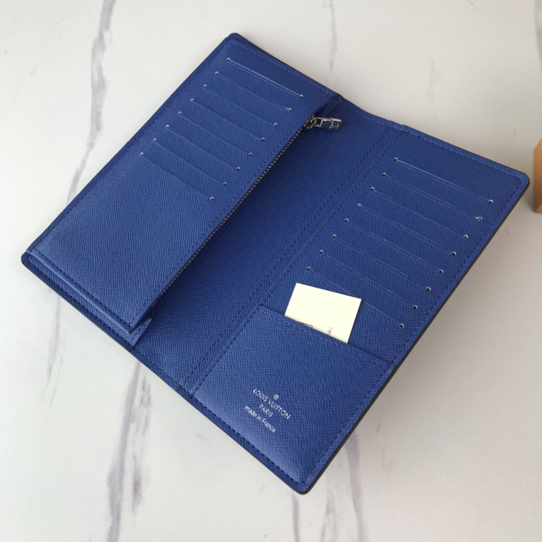 Wholesale Luxury Louis Vuitton Brazza Wallet N40415 White/Blue/Orange - Image 13