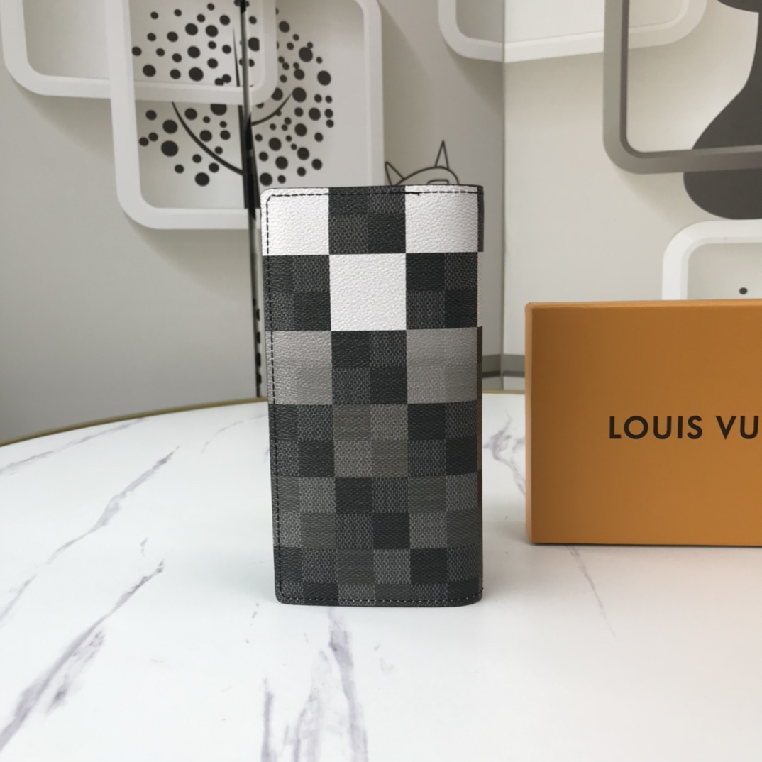 Wholesale Luxury Louis Vuitton Brazza Wallet N40415 White/Blue/Orange - Image 2