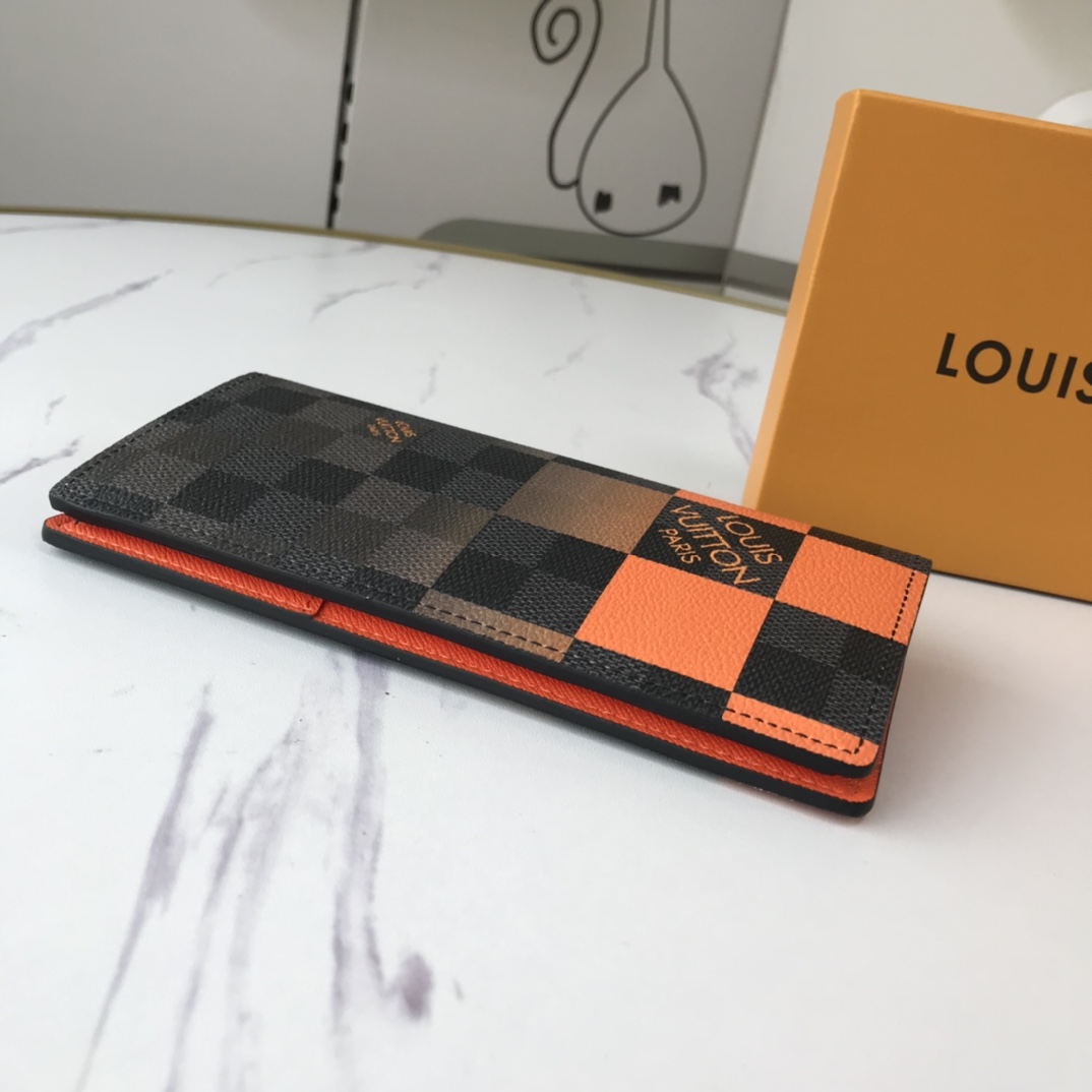 Wholesale Luxury Louis Vuitton Brazza Wallet N40415 White/Blue/Orange - Image 15