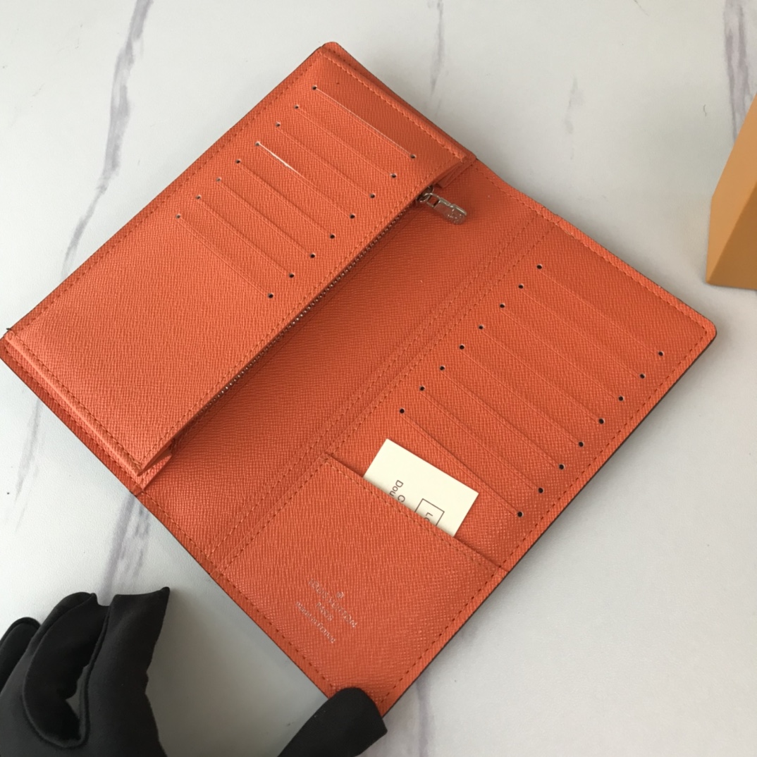Wholesale Luxury Louis Vuitton Brazza Wallet N40415 White/Blue/Orange - Image 17