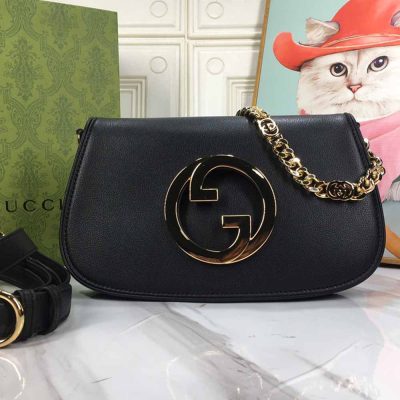 Wholesale Luxury Gucci Blondie Shoulder Bag Black/White