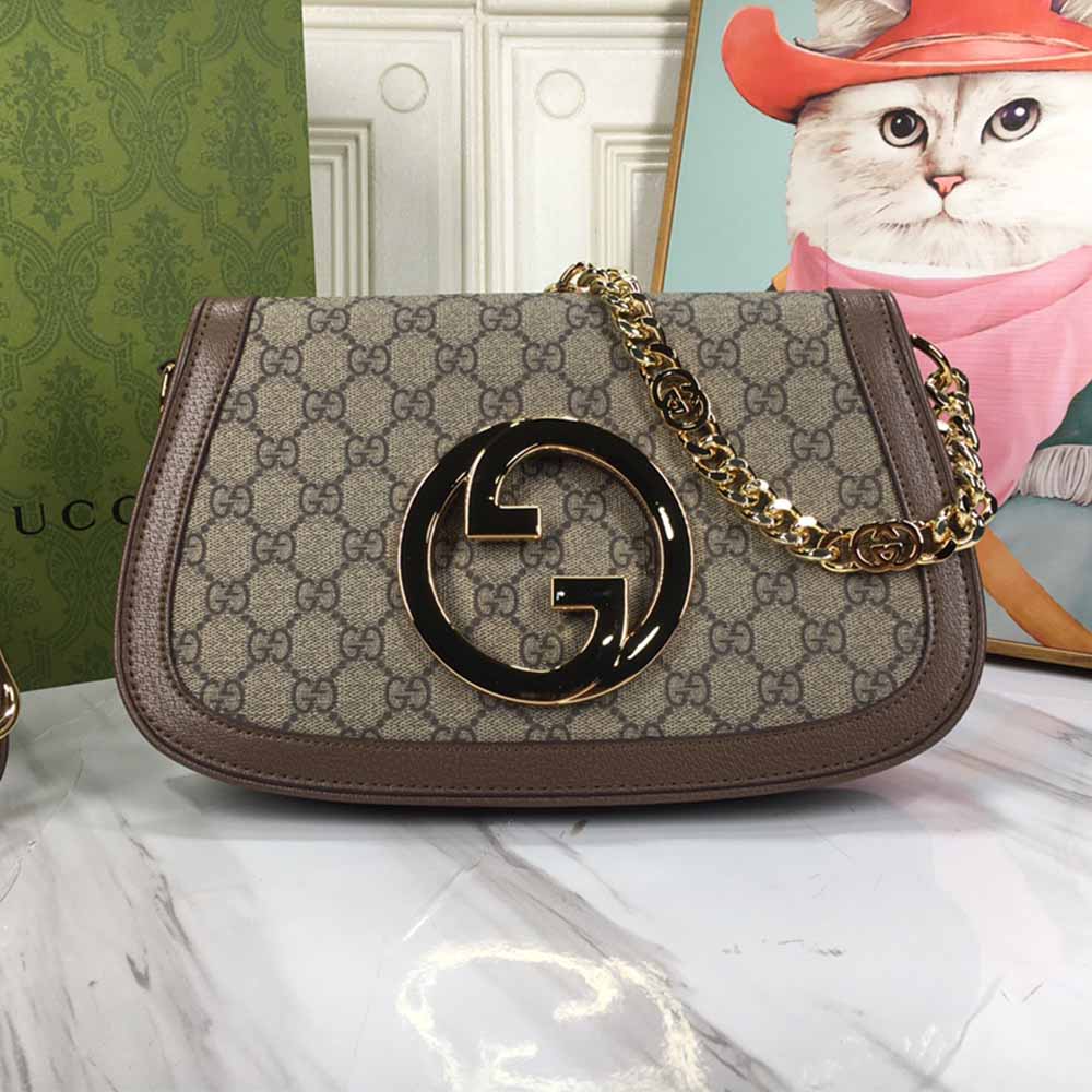 Wholesale Luxury Gucci Blondie Shoulder Bag Brown/Red
