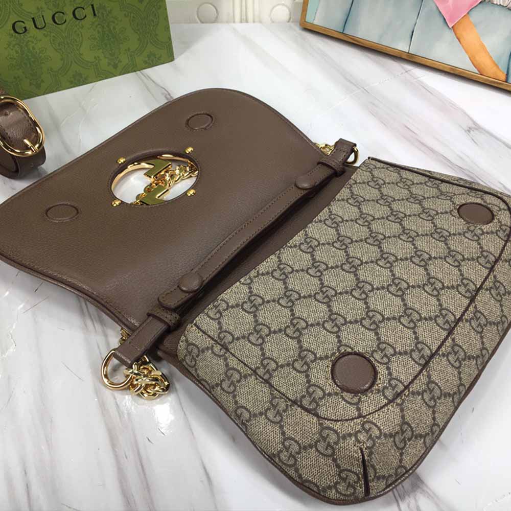 Wholesale Luxury Gucci Blondie Shoulder Bag Brown/Red - Image 5