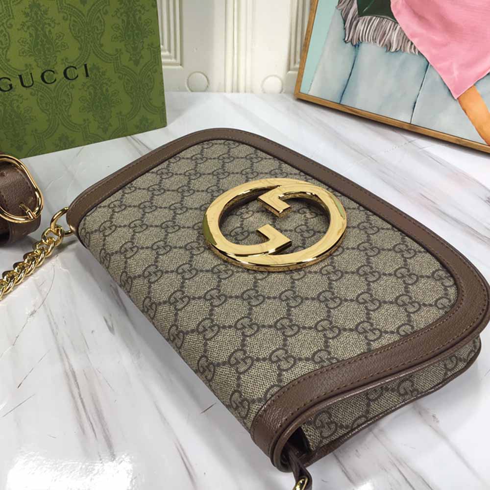Wholesale Luxury Gucci Blondie Shoulder Bag Brown/Red - Image 8