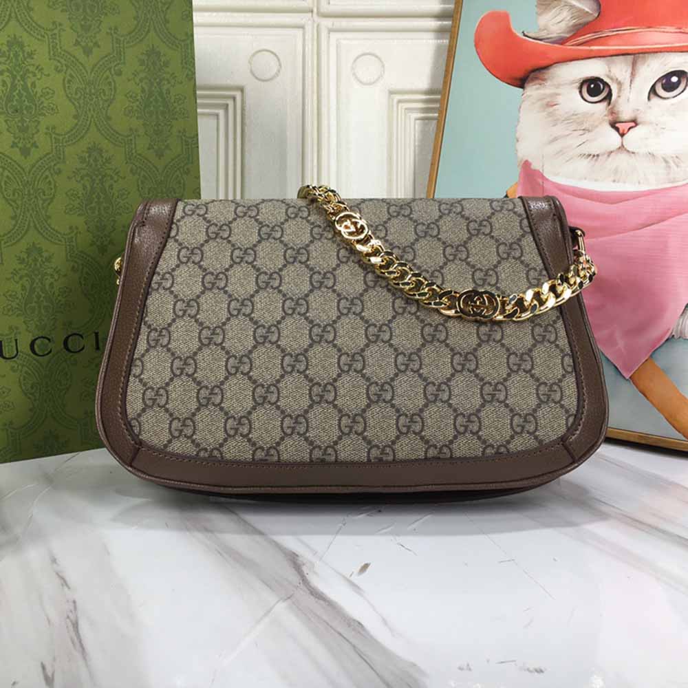 Wholesale Luxury Gucci Blondie Shoulder Bag Brown/Red - Image 9