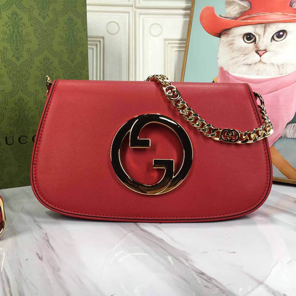 Wholesale Luxury Gucci Blondie Shoulder Bag Brown/Red - Image 11