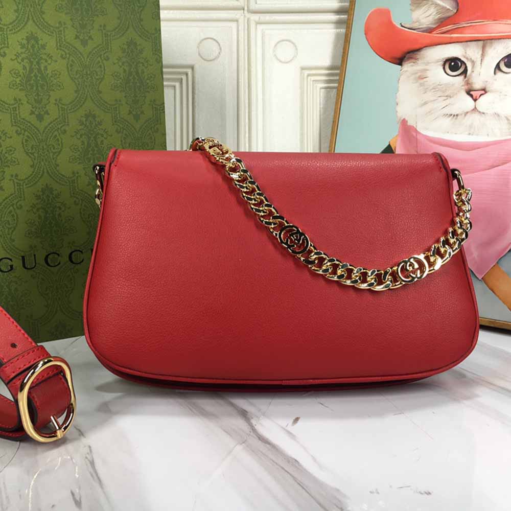 Wholesale Luxury Gucci Blondie Shoulder Bag Brown/Red - Image 12
