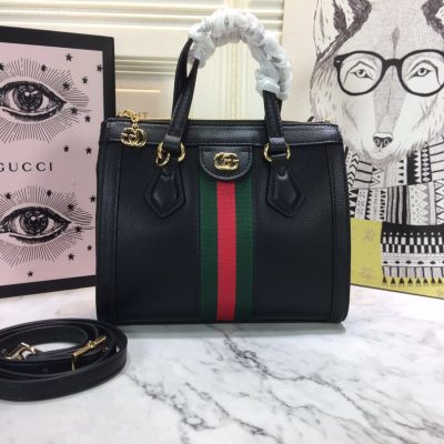 Wholesale Luxury Gucci Ophidia Small Tote Bag Black/White