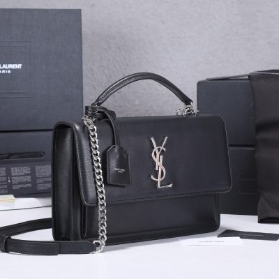 Alternative view of Wholesale Luxury Ysl Sunset Medium Top Handle Bag- Black