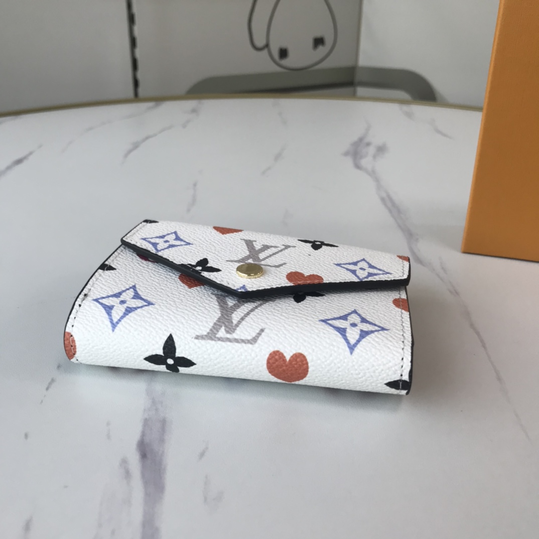 Wholesale Luxury Louis Vuitton Aaa-Game On Zoe Wallet M41938 Black/White - Image 12