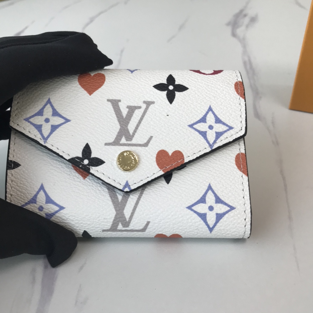 Wholesale Luxury Louis Vuitton Aaa-Game On Zoe Wallet M41938 Black/White - Image 14